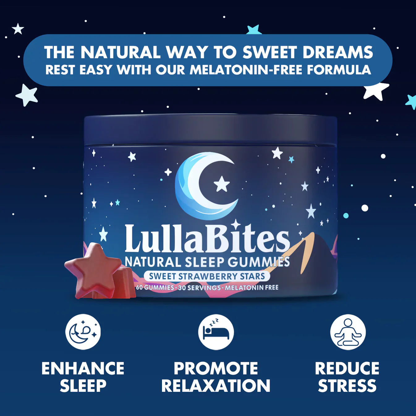 Lullabites™️ Viral Natural Viral Sleep Gummies (Buy 1 Get 1 Free)